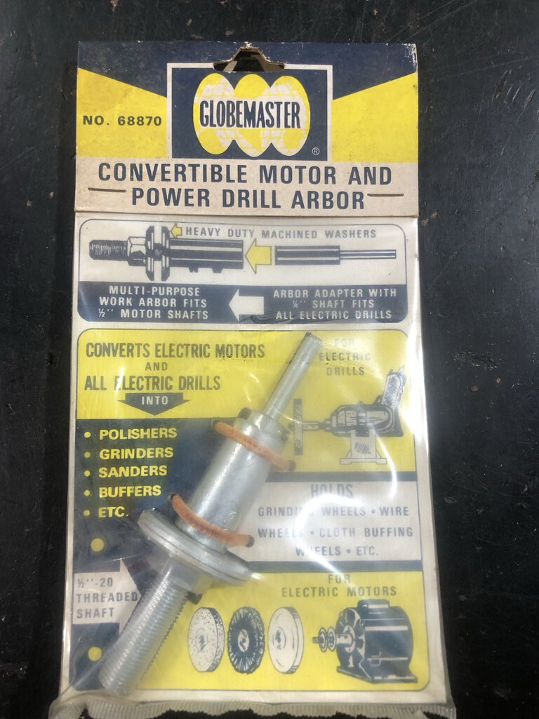 Convertible Motor and Power Drill Arbor