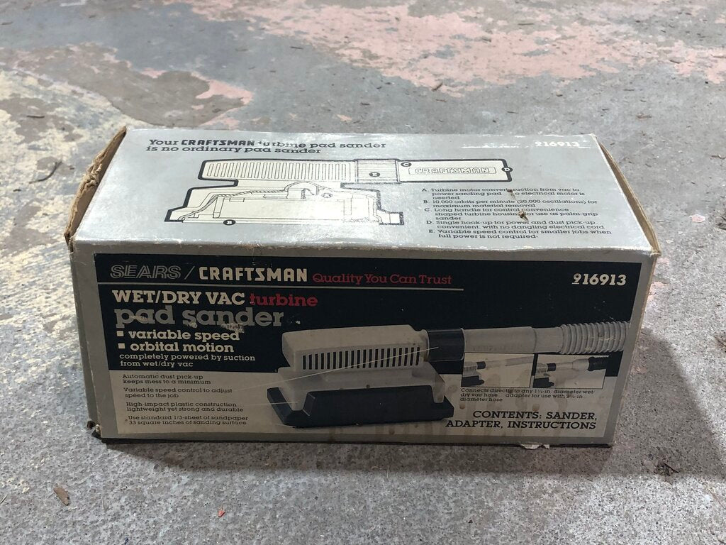 Wet/Dry Vac Pad Sander