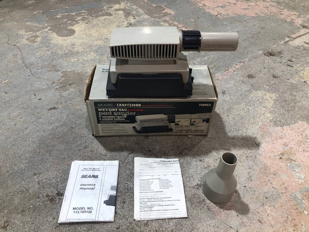 Wet/Dry Vac Pad Sander