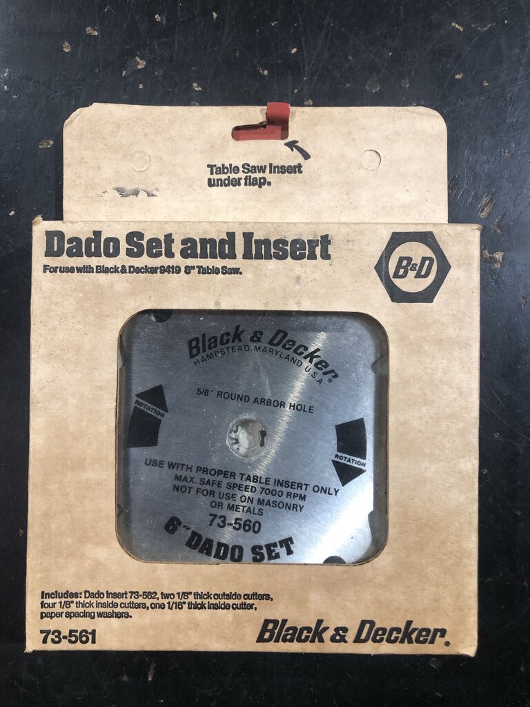 Dado Set and Insert
