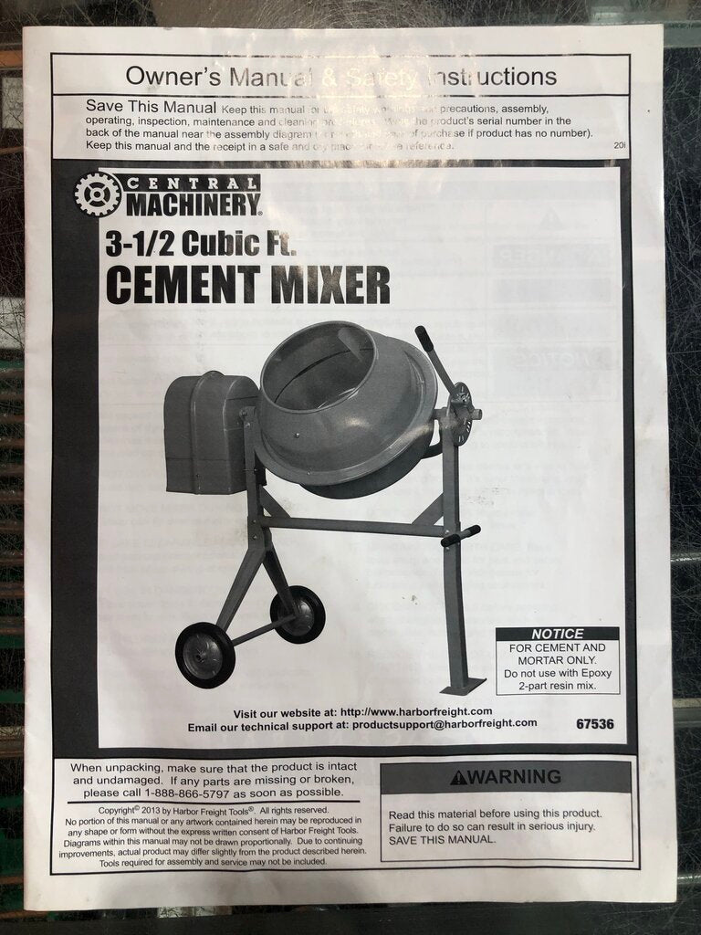 Portable Electric Cement Mixer