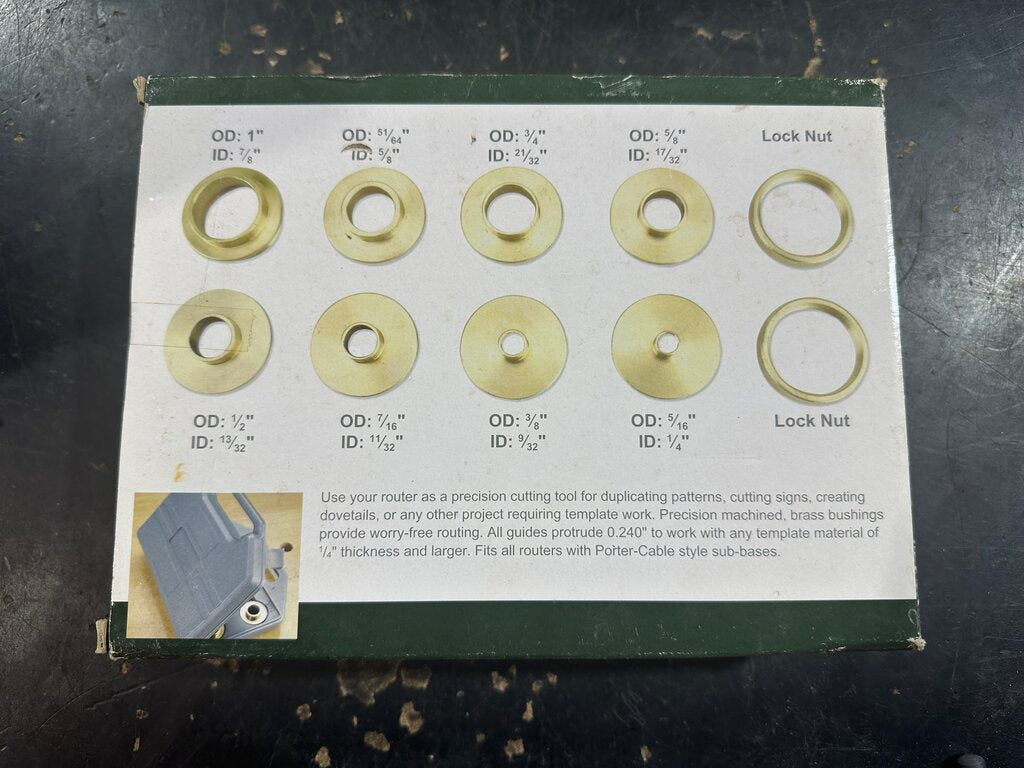 Brass Router Bushing Set