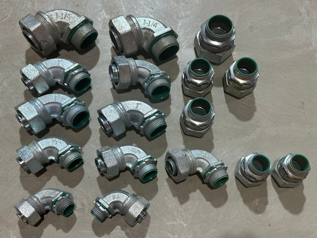Liquid Tight Connector and 90° Elbow Assortment Lot