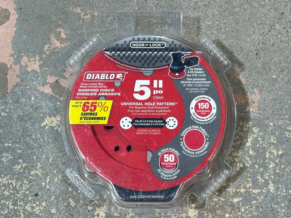 Hook and Lock ROS Sanding Discs 50-Pack