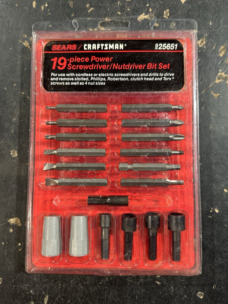 Power Screwdriver/Nutdriver Bit Set