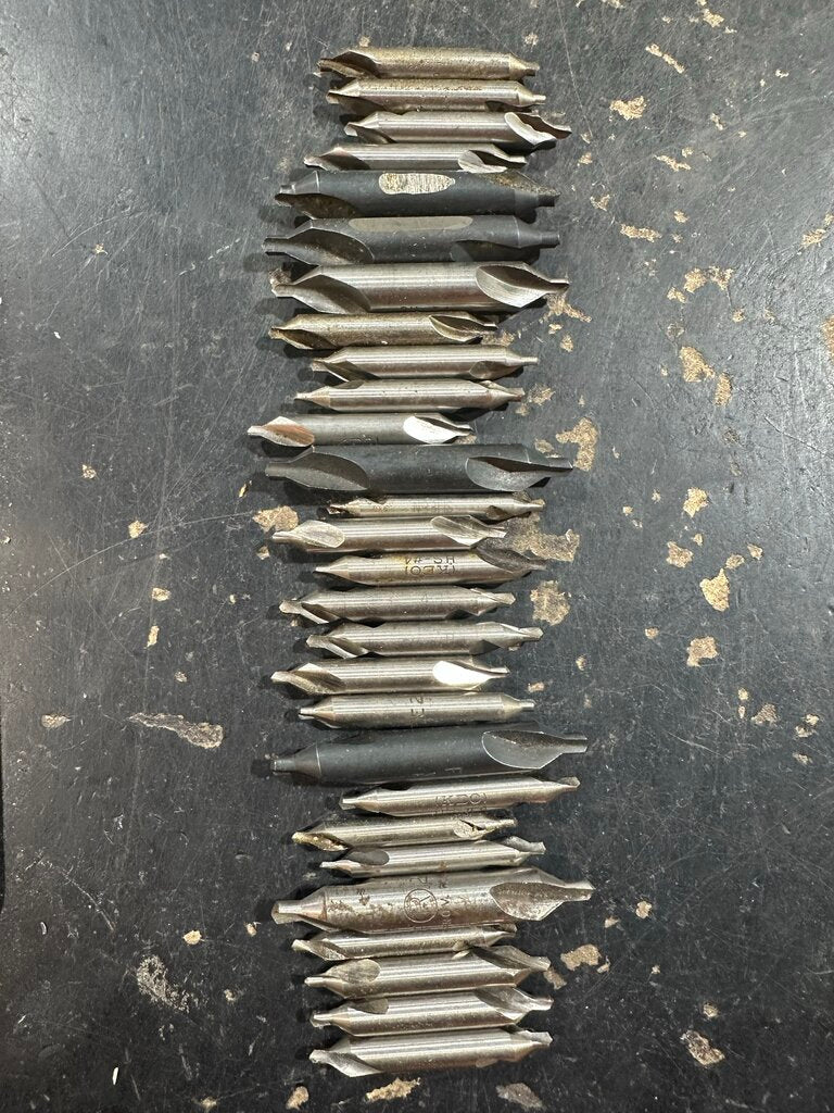 Double-Ended Center Drill Lot - 28 Pieces