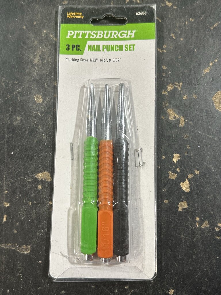 Nail Punch Set, 3-Piece