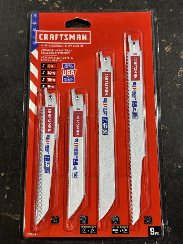 Bi-Metal Reciprocating Saw Blade Set