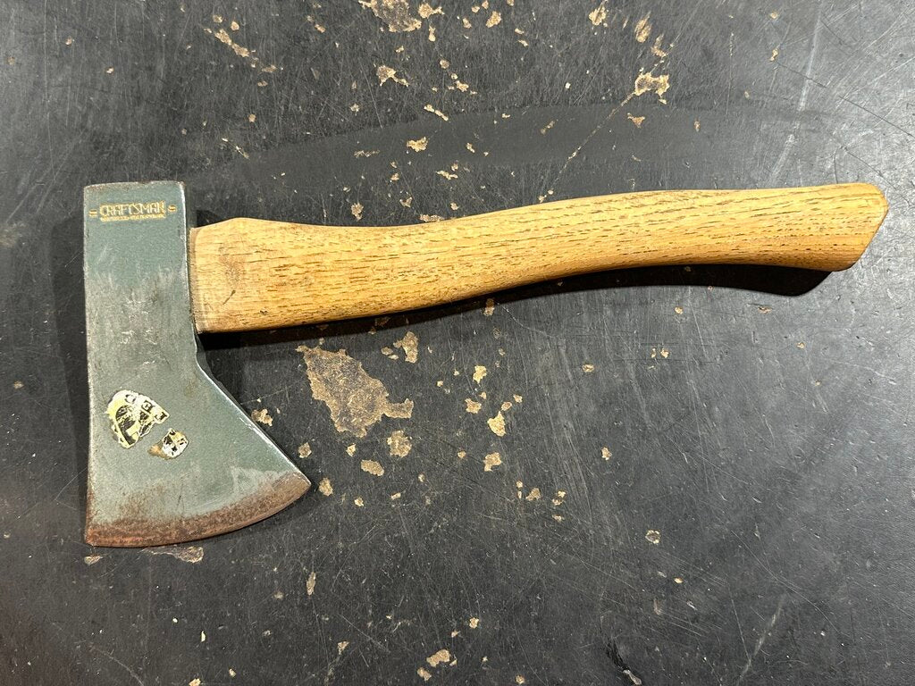 Hatchet With Leather Blade Sheath