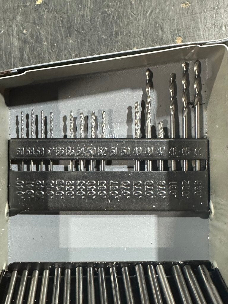 #1–#60 Carbide Drill Index With Assorted Drills