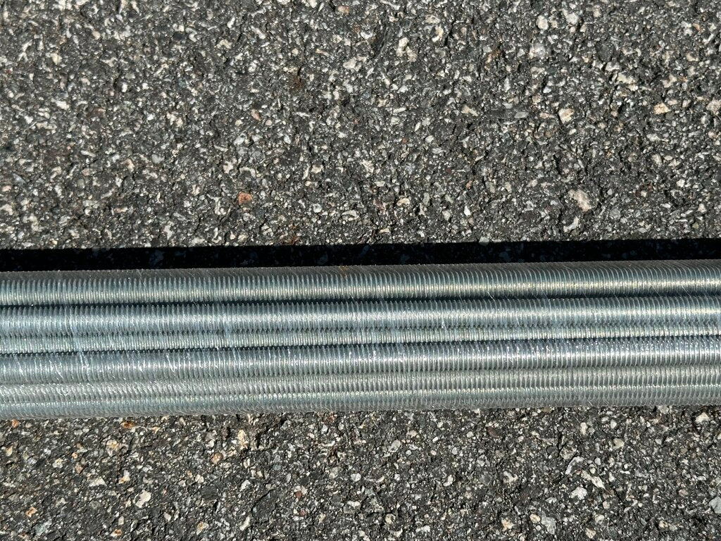 Zinc-Plated Threaded Rod – 25-Pack