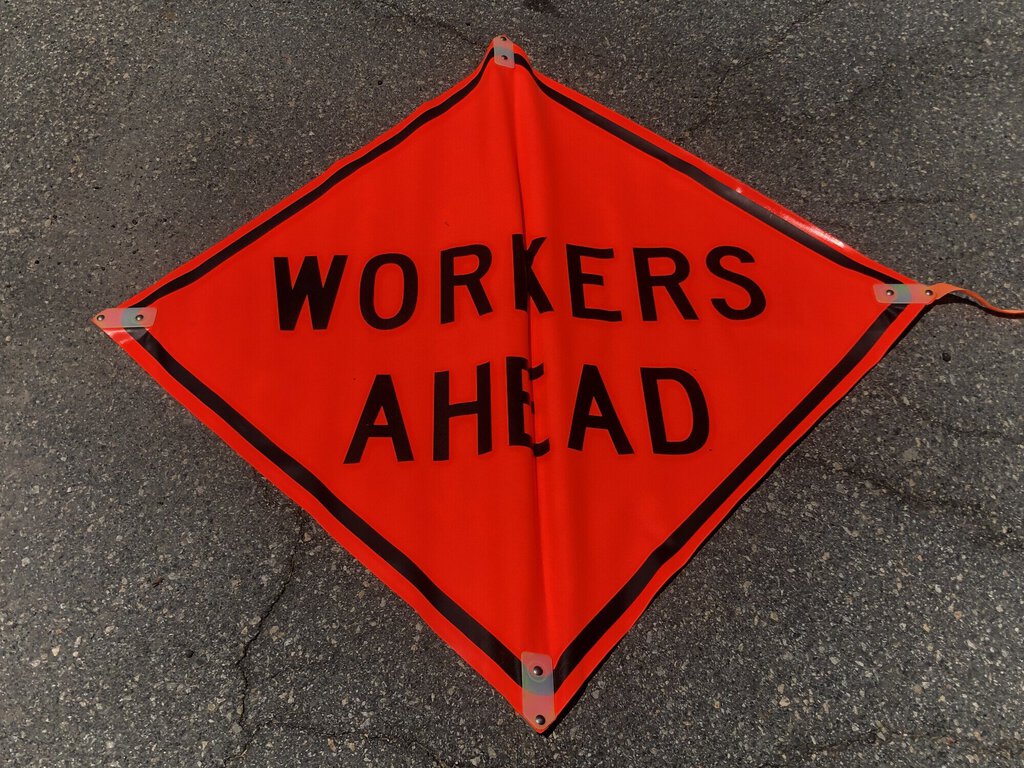 Roll-up Construction Sign