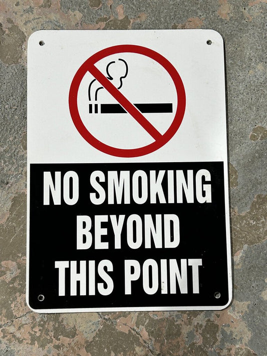 No Smoking Beyond This Point Sign