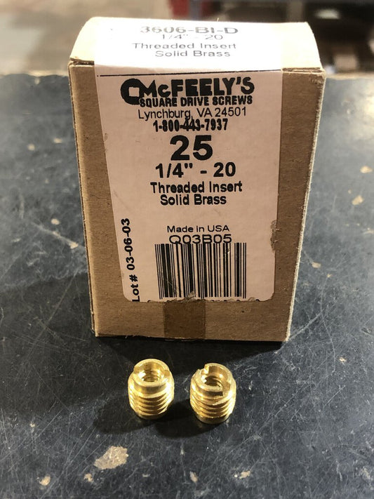 SOLID BRASS THREADED INSERTS