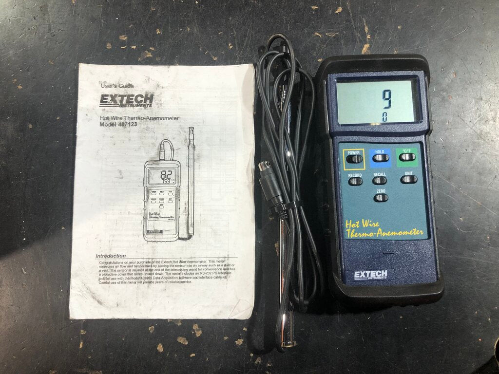 Heavy Duty Hot Wire Thermo-Anemometer