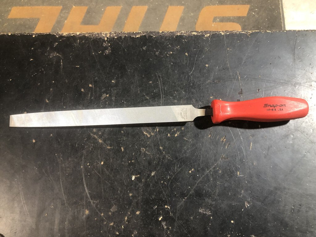 Hard Red File Handle with Mill Bastard File