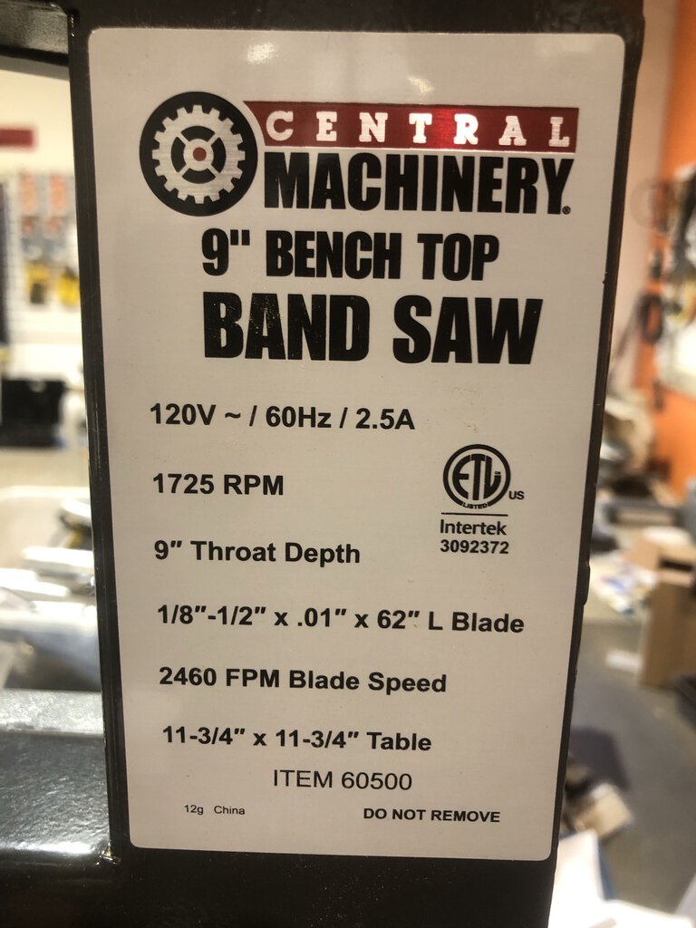 Bench Top Band Saw