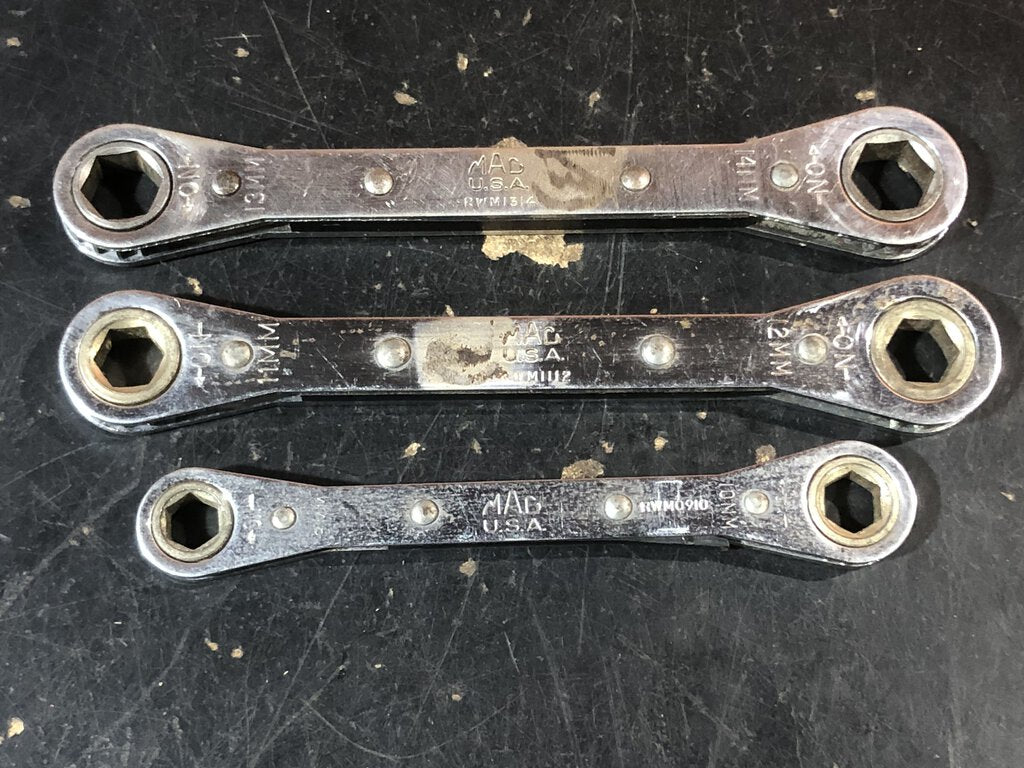 Double Box End Ratcheting Wrench Set