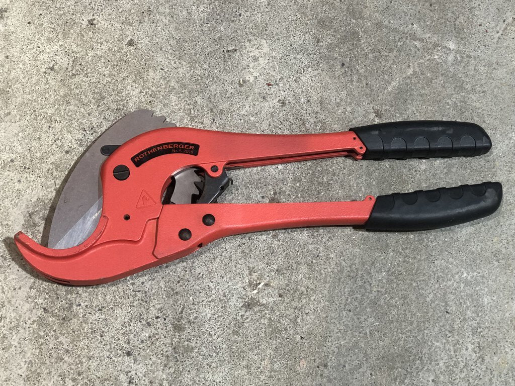 Ratcheting Plastic Pipe Shears