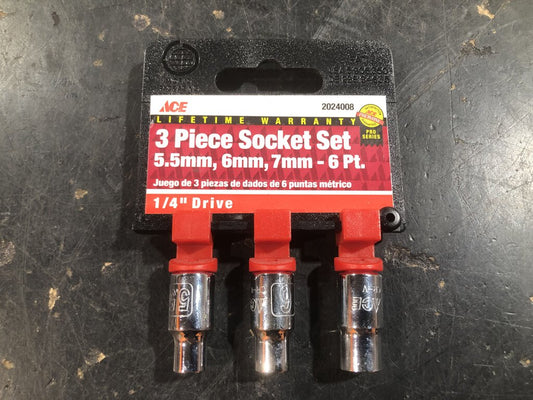 3-Piece Socket Set