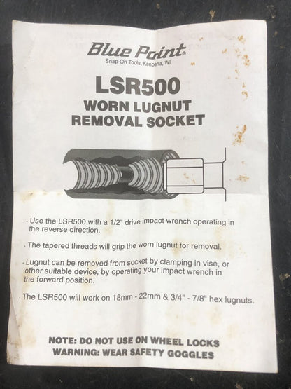 Worn Lugnut Removal Tool