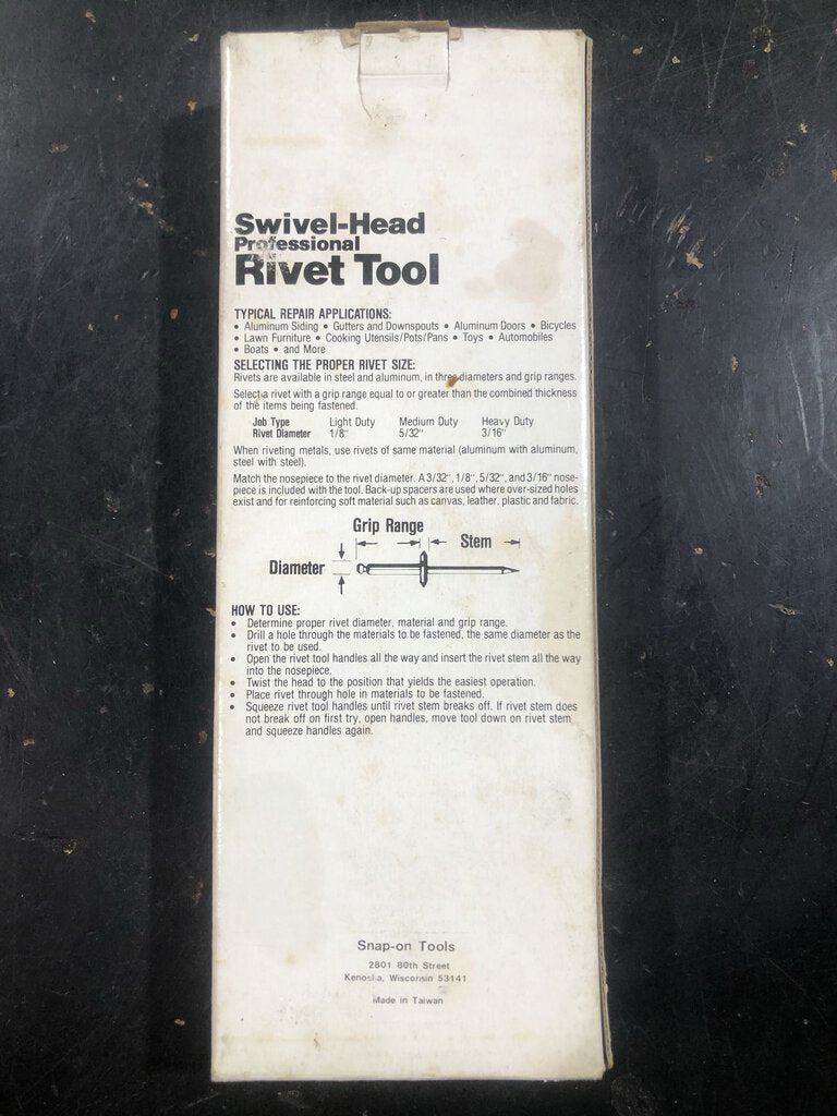 Swivel-Head Rivet Tool