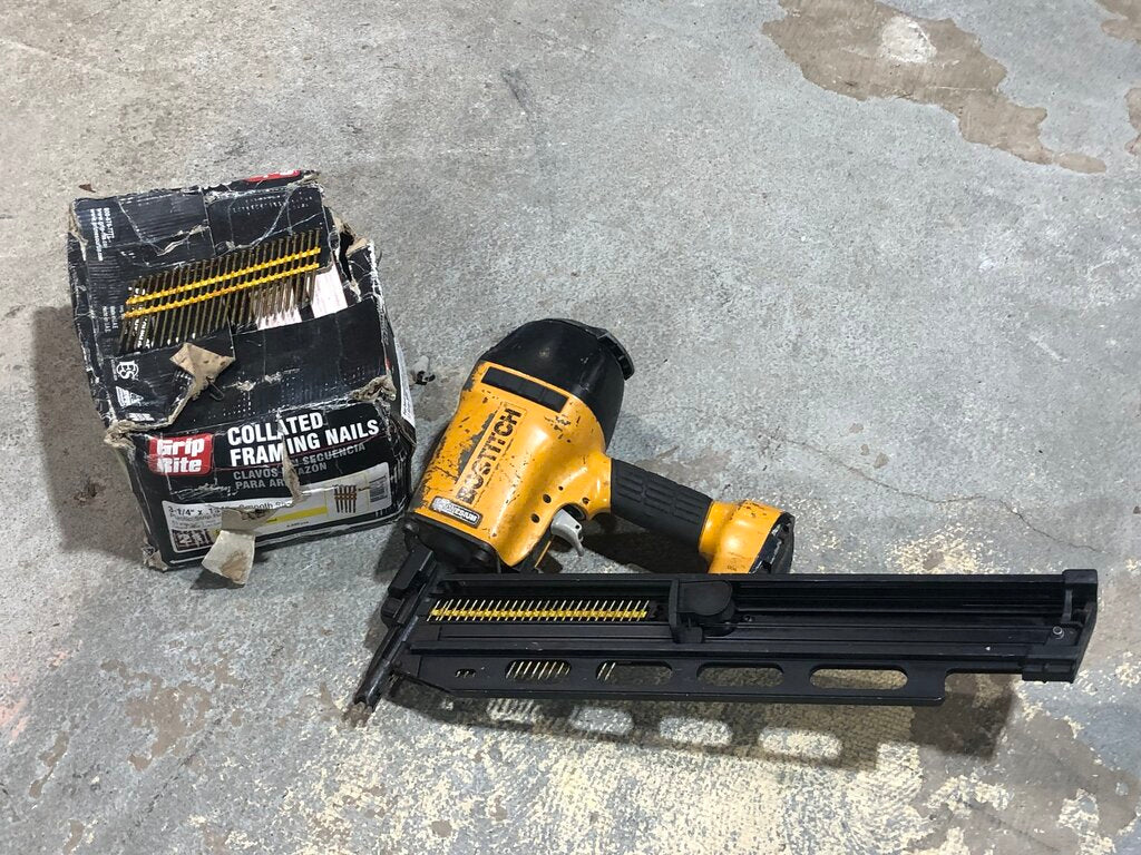 Framing Nailer with Nails