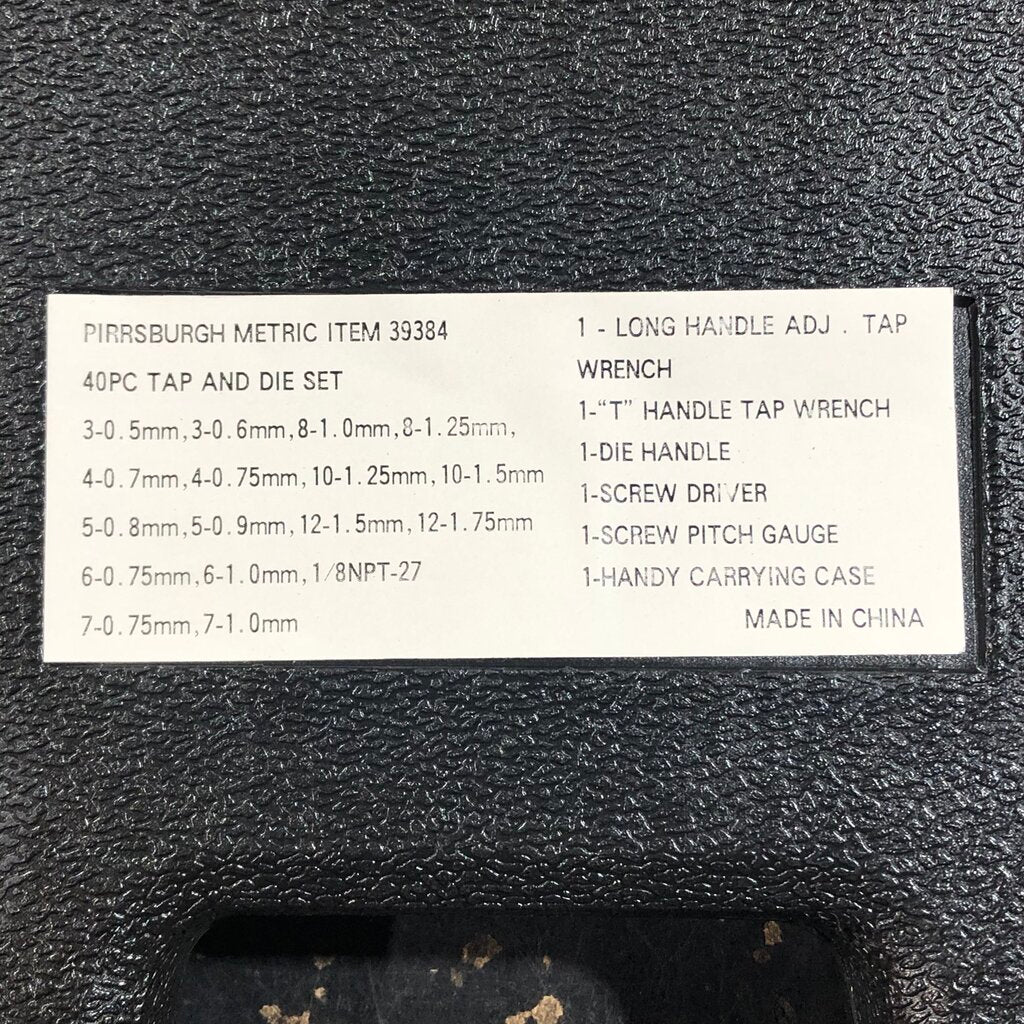 Tap & Die Set