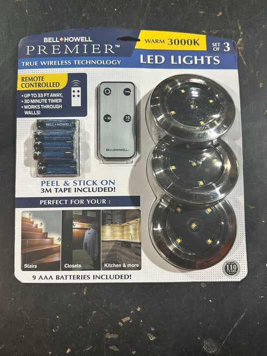 LED Under Cabinet Puck Lights with Remote