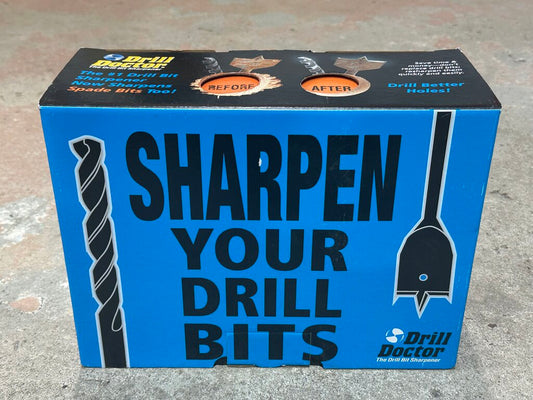Drill Bit Sharpener With Spade Bit Sharpening Attachment