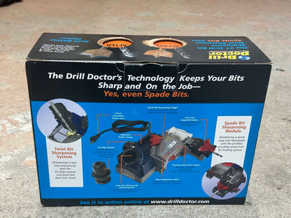 Drill Bit Sharpener With Spade Bit Sharpening Attachment