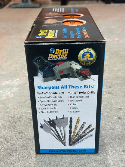 Drill Bit Sharpener With Spade Bit Sharpening Attachment
