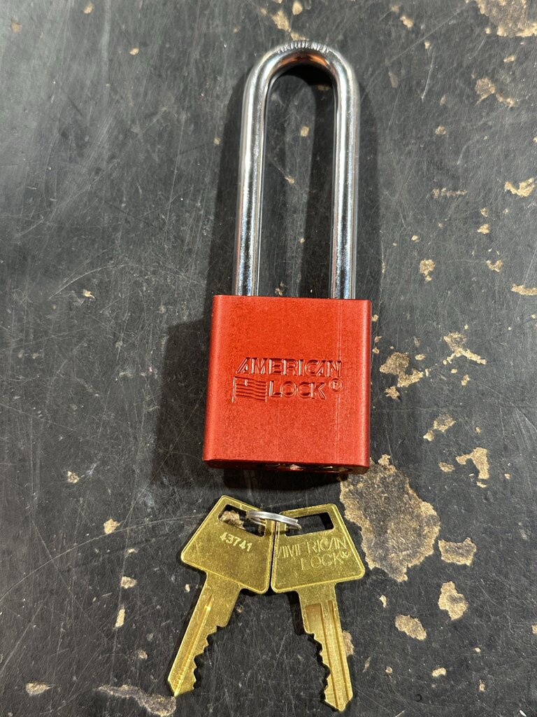 Lockout / Tagout Padlock with (2) Keys
