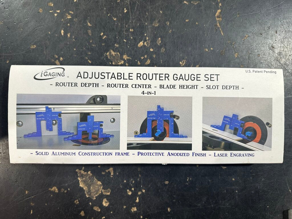 Mini & Multi Adjustable Router Depth & Center Gauge Set