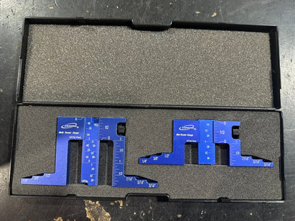 Mini & Multi Adjustable Router Depth & Center Gauge Set