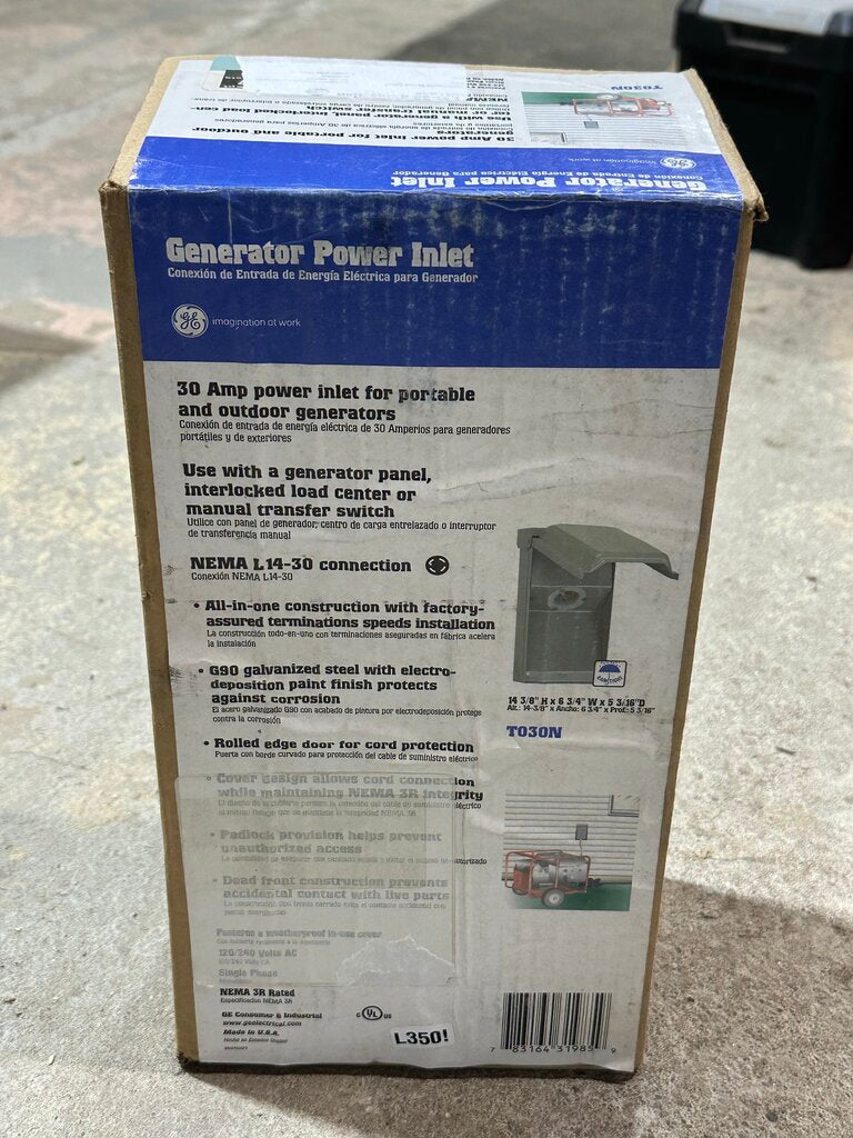 Generator Power Inlet Box