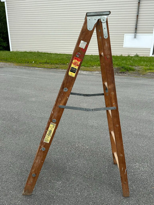 Heavy-Duty Wooden Step Ladder