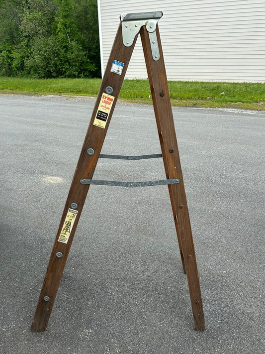 Heavy-Duty Wooden Step Ladder