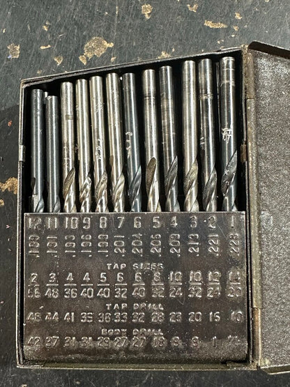 Number Drill Index With Assorted USA Number Drill Bits