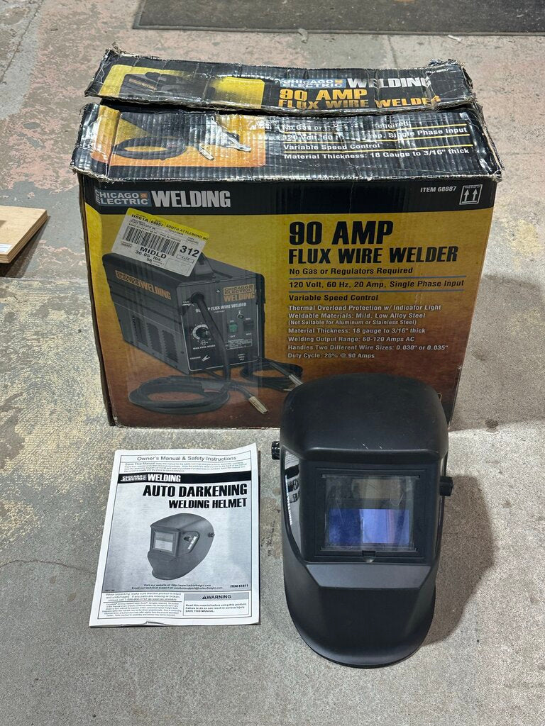 Flux Wire Welder & Helmet