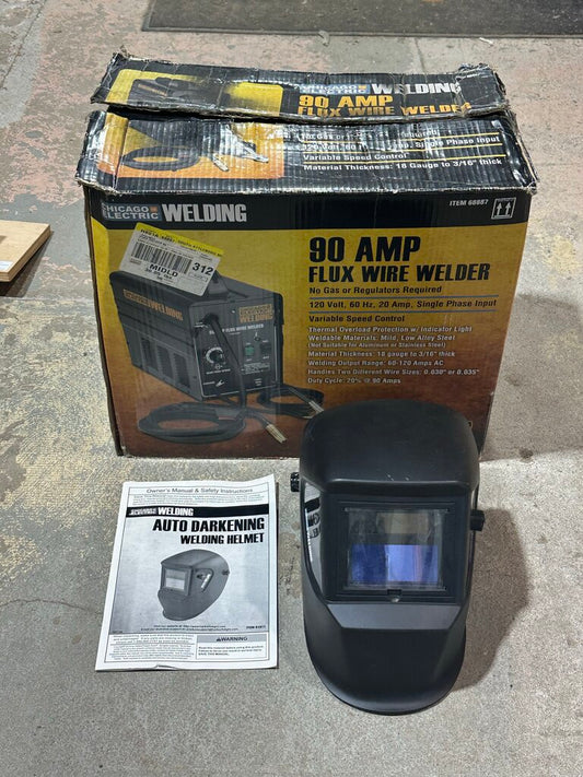 Flux Wire Welder & Helmet