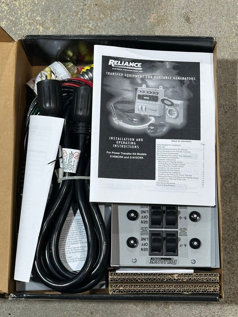 10-Circuit Portable Generator Transfer Switch Kit