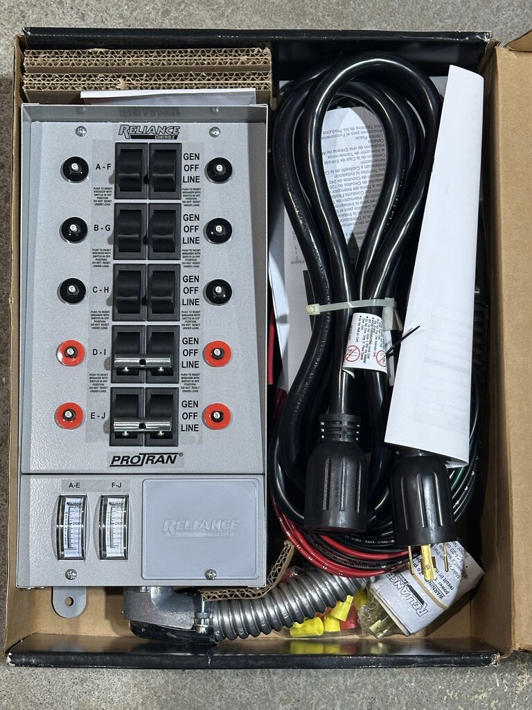 10-Circuit Portable Generator Transfer Switch Kit