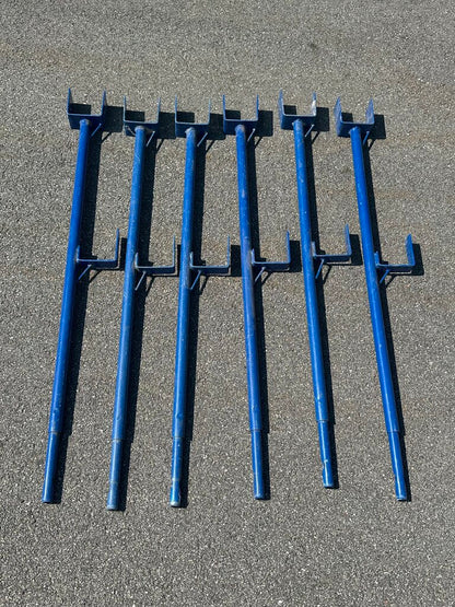 (6) Wall Brackets with (6) Adjustable Back Braces