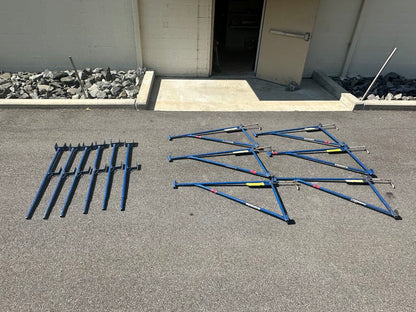 (6) Wall Brackets with (6) Adjustable Back Braces