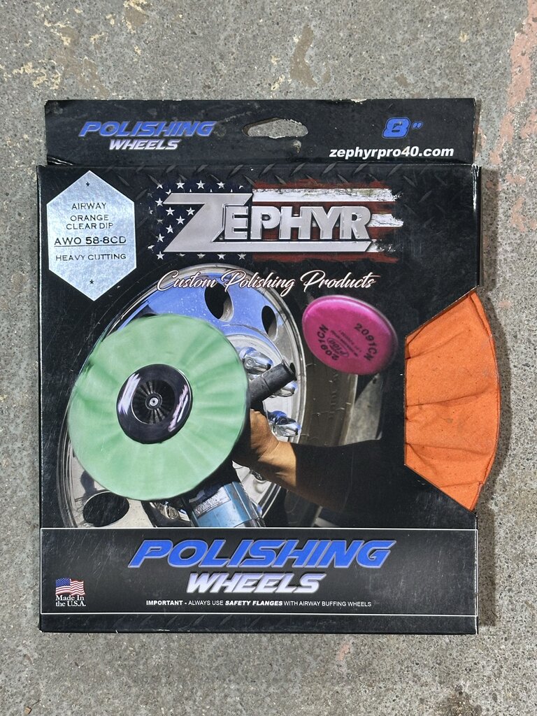 Orange Ruffy Clear Dip Airway Buffing Wheel
