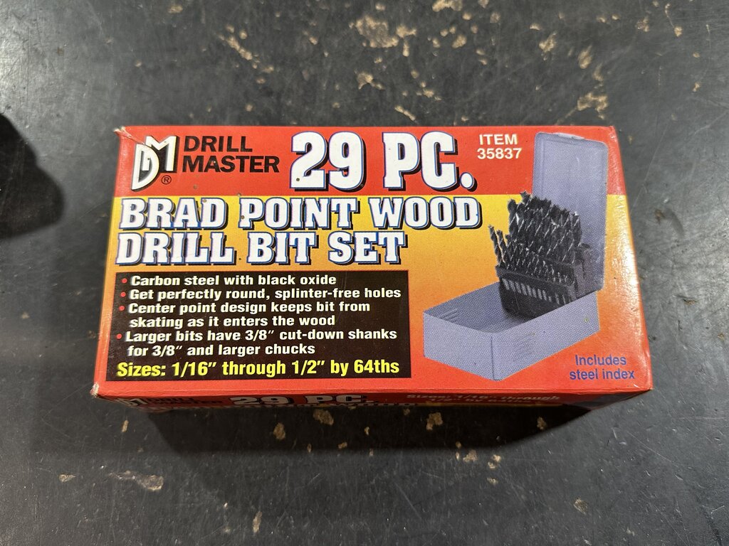 Brad Point Wood Drill Bit Set