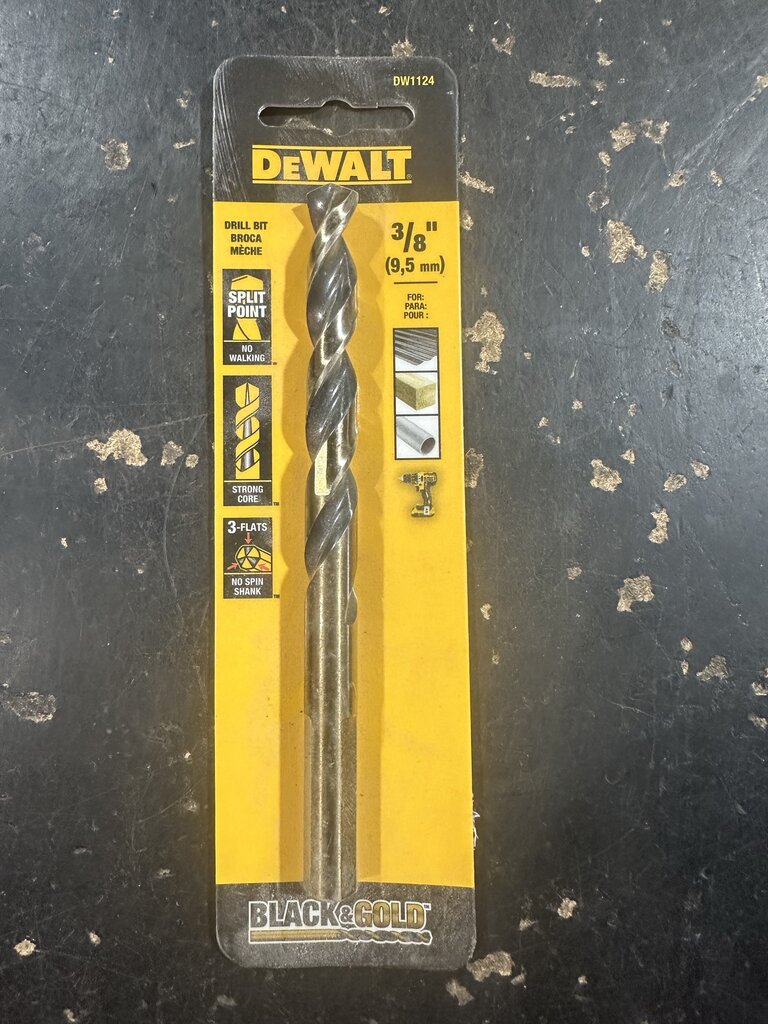 Black and Gold Split Point Drill Bit
