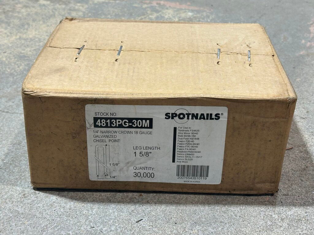 Galvanized Narrow Crown Staples