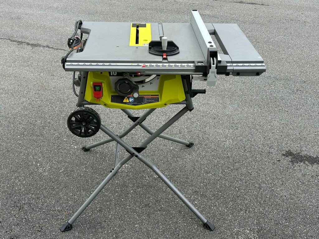Corded Portable Table Saw With Rolling Stand